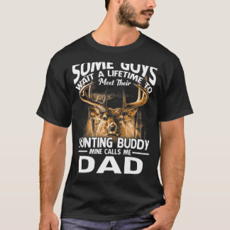 T-shirt La mine Buddy me traite Papa Fête des pères Cerf