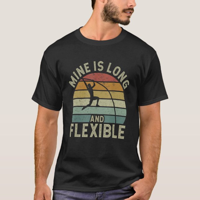 T-shirt La Mine Rétro Pole Vaulting Est Long Et Flexible V (Devant)
