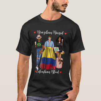 T-shirt La Moitié Colombienne De La Moitié Brésilienne Éle