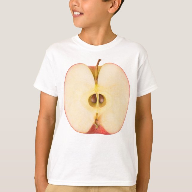 T-shirt La moitié de la pomme rouge (Devant)
