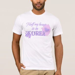 T-shirt La moitié de mon coeur est en Corée
