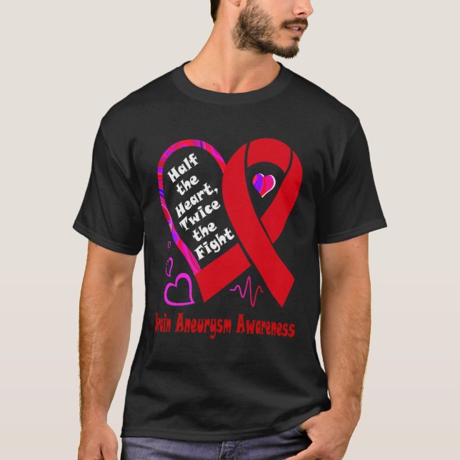 T-shirt La Moitié Du Coeur Deux Fois Le Combat Cerveau Ane (Devant)