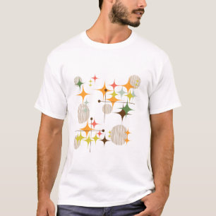 T-shirt La moitié du siècle Starbursts moderne et globes