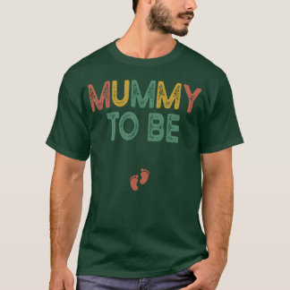 T-shirt La momie de grossesse d'Halloween pour être rétro