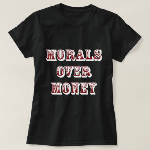 T-shirt La morale sur l'argent noir