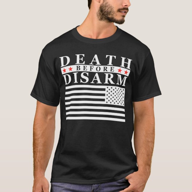 T-shirt La mort avant désarment - des gros caractères (Devant)