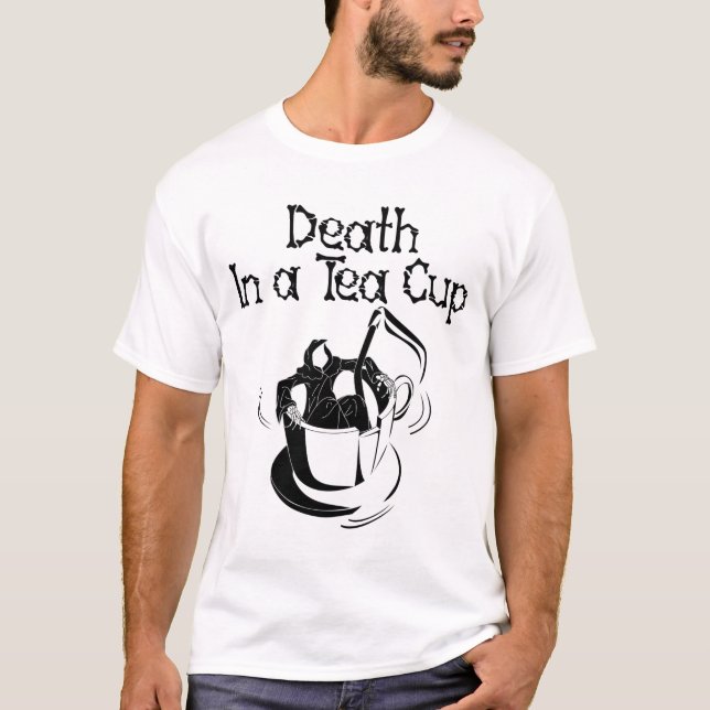 T-shirt La mort dans une tasse de thé - lumière (Devant)