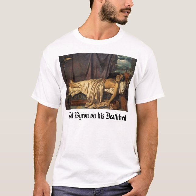 T-shirt La mort de seigneur Byron, seigneur Byron sur son (Devant)