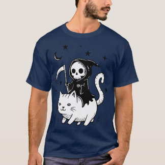 T-shirt La mort est un chat blanc