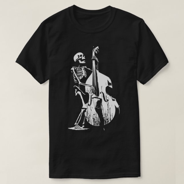 T-shirt la mort joue de la basse guitare (Design devant)