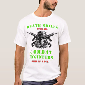 T-shirt La mort sourit  Ingénieurs de combat crâne Tactiqu