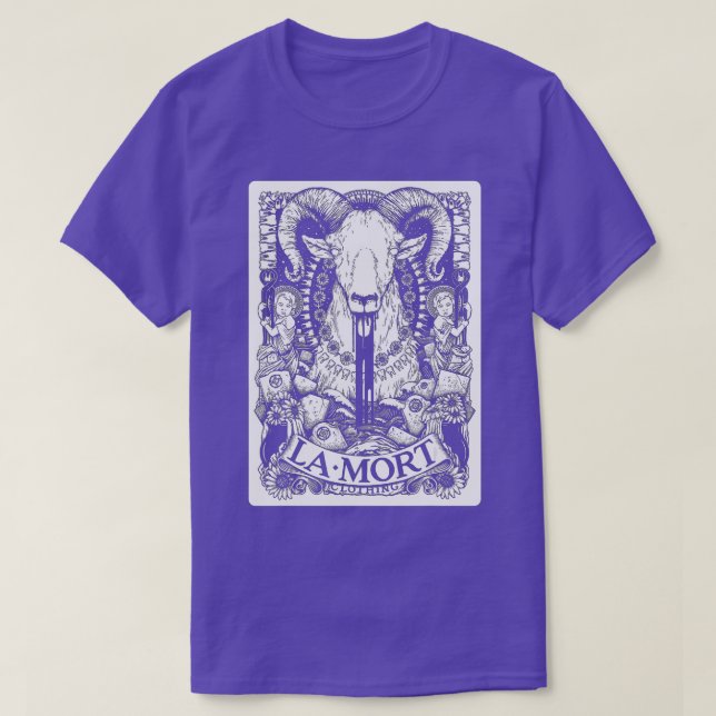 T-shirt La Mort Tarot Card Occulic Satanic Tarot Reader Re (Design devant)