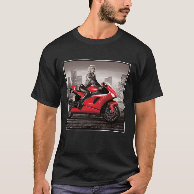 T-shirt La moto de Marilyn (Devant)