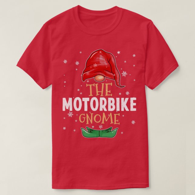 T-shirt La moto Gnome Famille Correspondant Noël Outf (Design devant)
