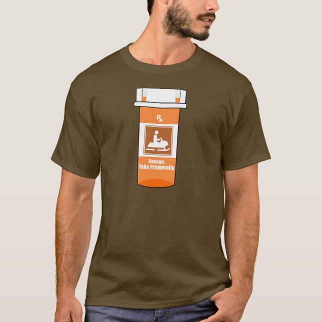 T-shirt La motoneige est ma drogue (Devant)