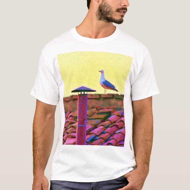 T-shirt La mouette à l'après-midi de Conclave (Devant)