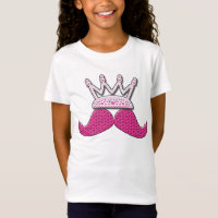 La moustache rose mignonne imprimée perle la