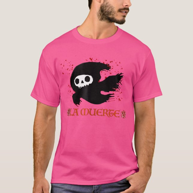 T-shirt La Muerte Emo Punk Goth Alternative Art Graphisme (Devant)