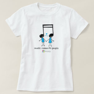 T-shirt La musique bleue électrique connecte les gens