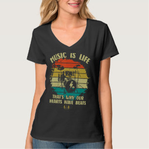 T-shirt La Musique, c'est la vie, nos coeurs ont des batte