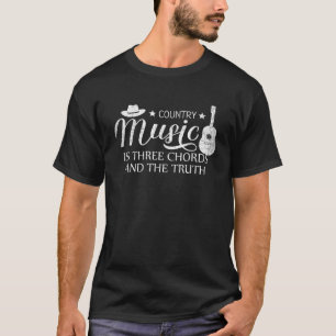 T-shirt La Musique Country Est Trois Chords Musicien Souve