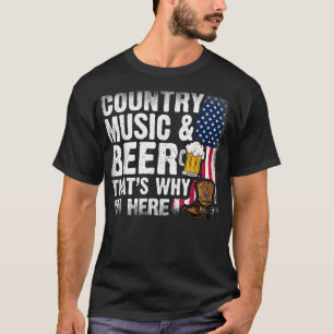 T-shirt La musique country et la bière c'est pourquoi je s