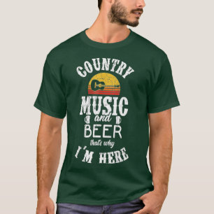 T-shirt La musique country et la bière c'est pourquoi je s