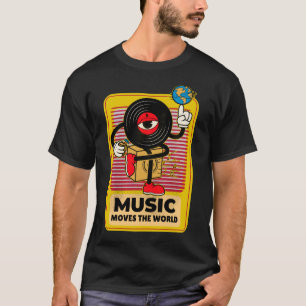 T-shirt La Musique Déplace L'Art Vintage Mondial