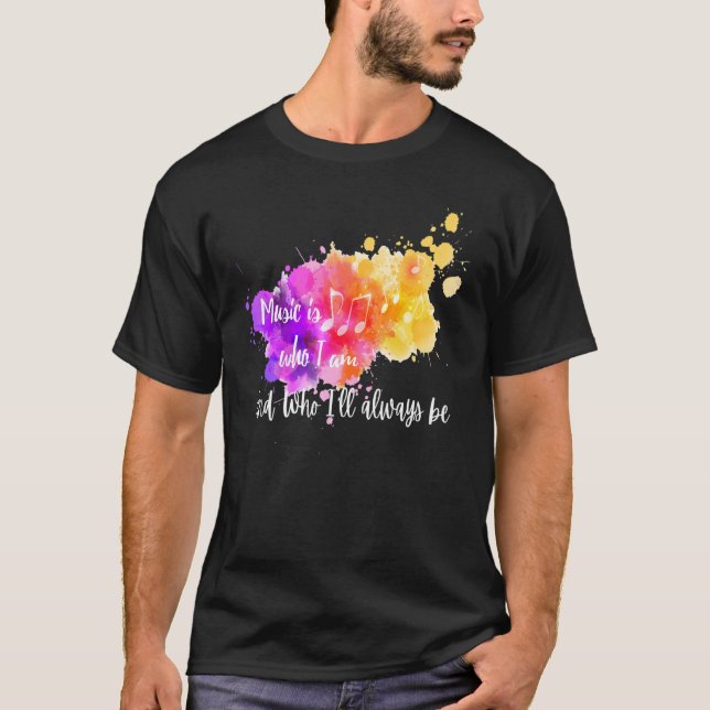 T-shirt La musique est ce que je suis la musique (Devant)