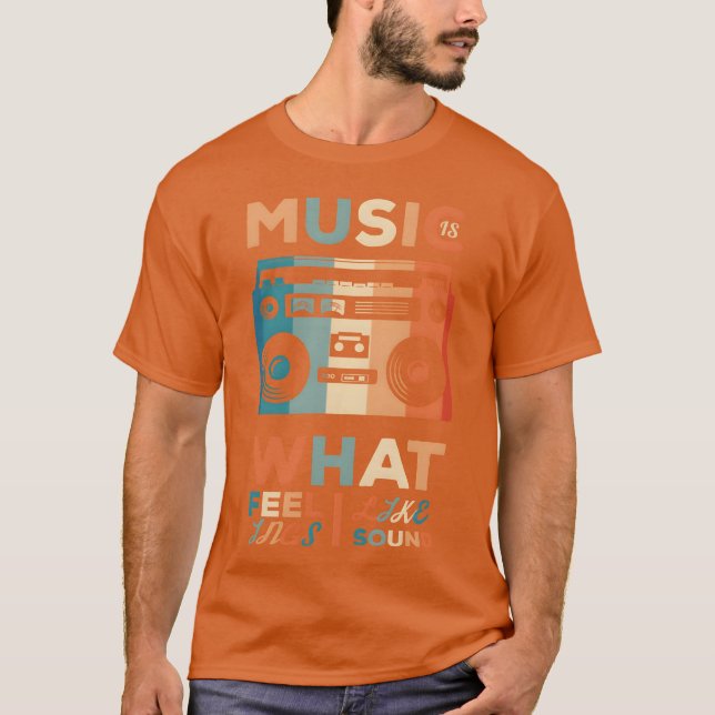 T-shirt La musique est ce que les sentiments sonnent comme (Devant)