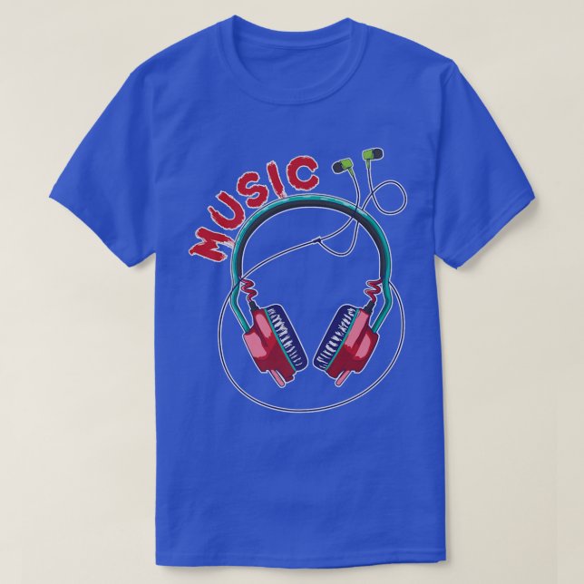 T-shirt La musique est dans les écouteurs Air (Design devant)