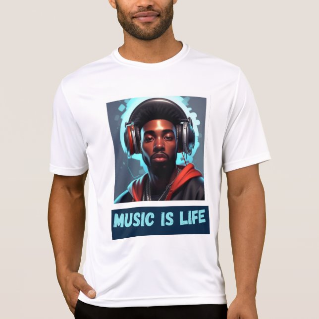 T-shirt La musique est la vie (Devant)