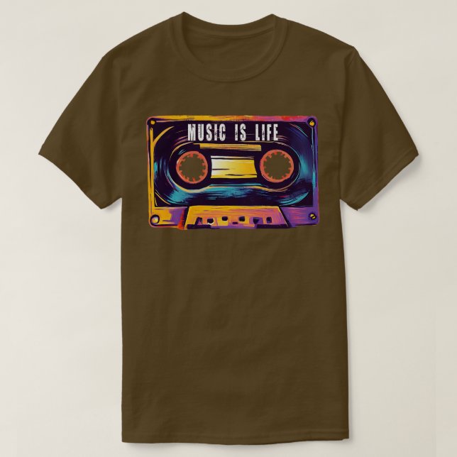 T-shirt La musique est la vie (Design devant)