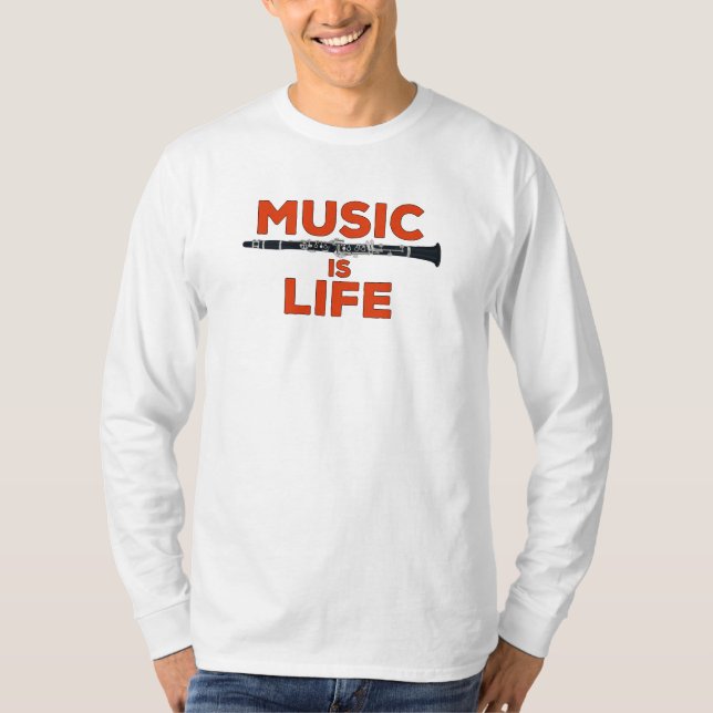 T-shirt La musique est la vie (Devant)