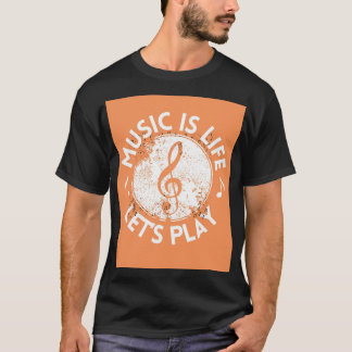 T-shirt La musique est la vie – Jouons