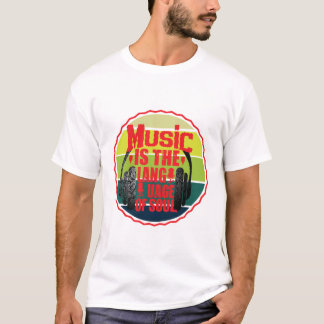 T-shirt la musique est le langage de l'âme
