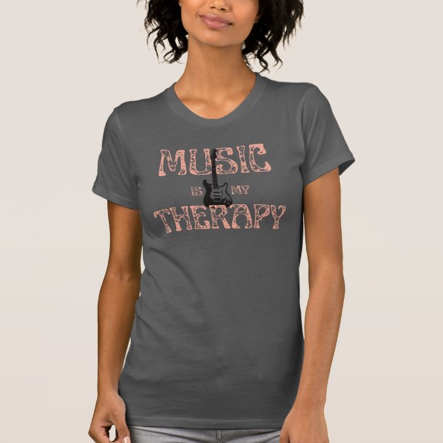 T-SHIRT LA MUSIQUE EST MA THÉRAPIE (Devant)