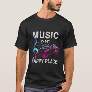 T-shirt La Musique Est Mon Endroit Heureux Inspirer La Mus