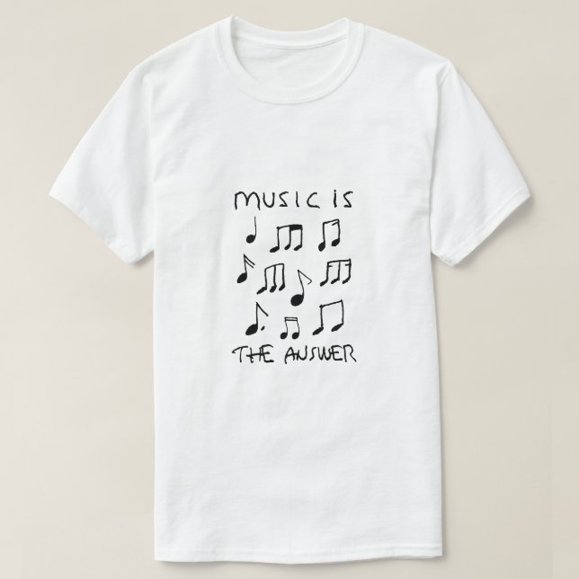 T-shirt La musique est mon Thérapie Dessin Poster (Design devant)