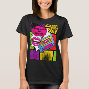 T-shirt La Musique Me Rend Heureux Graphique