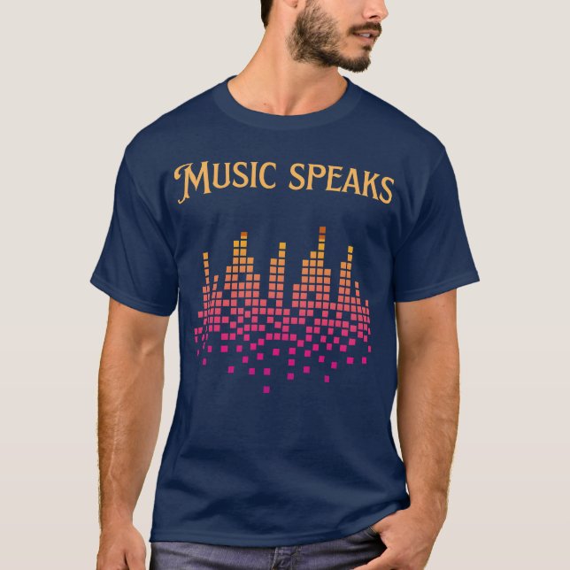 T-shirt La musique parle ami (Devant)