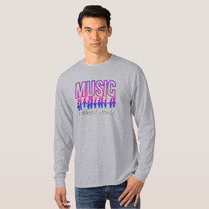 T-shirt La musique rapproche les gens Hommes Manches Lon