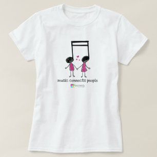T-shirt La musique rose connecte les gens