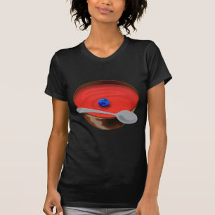 T-shirt La myrtille dans un bol de soupe à tomate -