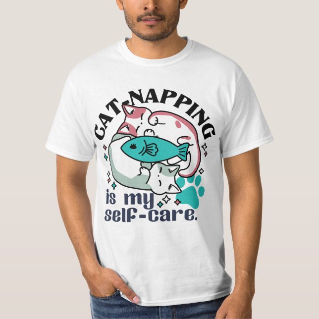T-shirt La Nappage De Chats Est Mon Soin Personnel : Chats (Devant)