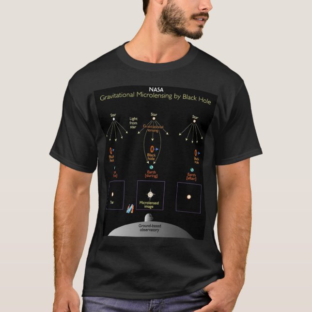 T-shirt La NASA Gravitiational Microlensing (Devant)