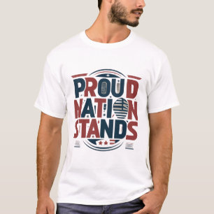 T-shirt La nation fière tient bon
