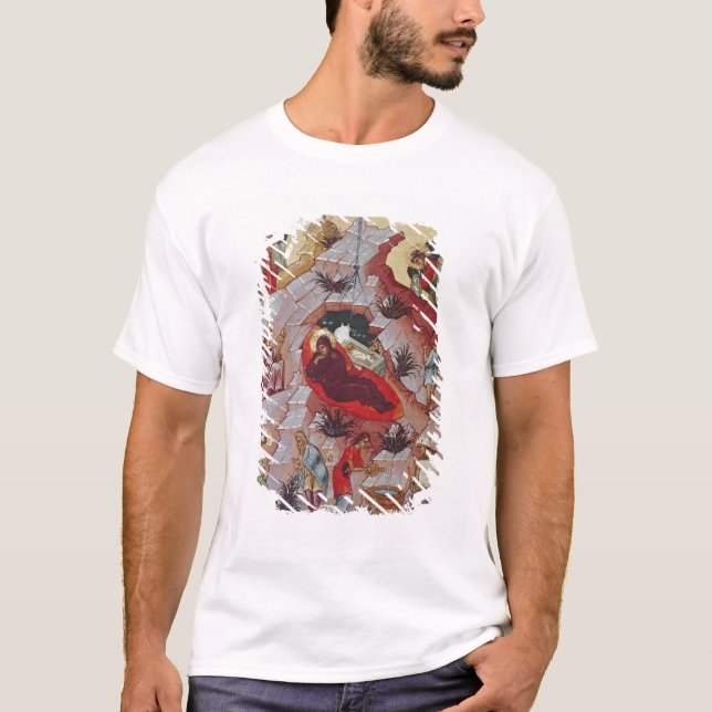 T-shirt La nativité, icône russe, XVIème siècle (Devant)