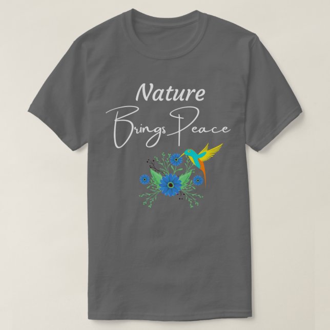 T-shirt La nature apporte la paix (Design devant)