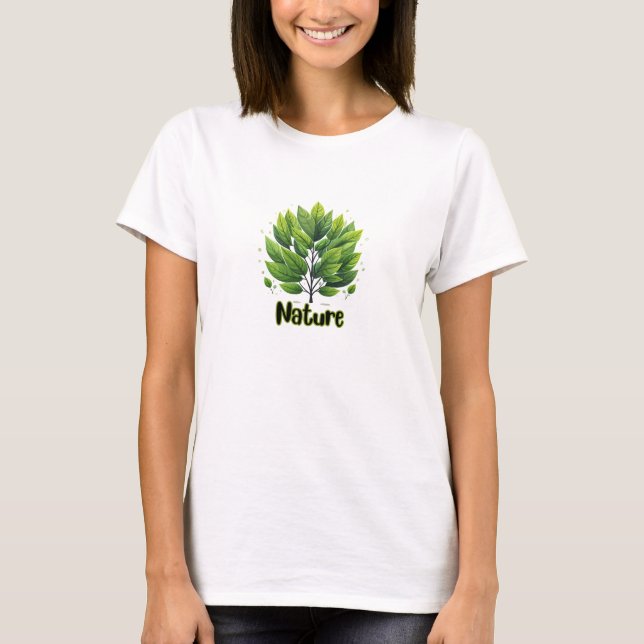T-shirt La nature des feuilles vertes (Devant)